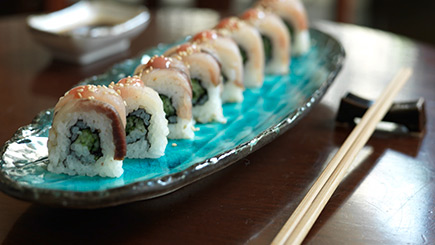 Unbranded Seven-Course Sushi Tasting Meal with Champagne