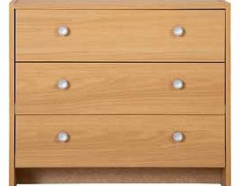 Unbranded Seville 3 Drawer Chest - Beech Effect