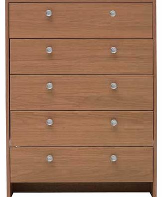 Unbranded Seville 5 Drawer Chest - Oak Effect