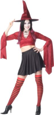 Sexy Red Witch Halloween Costume