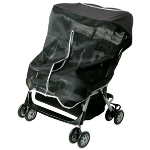A universal double cover for prams, strollers, buggies or joggers, the Shade-A-Babe provides up to 9