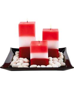 Unbranded Shaded Candle Garden - Red