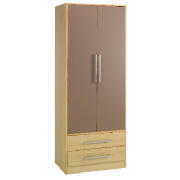 Unbranded Shake 2 door 2 drawer Wardrobe, Chocolate