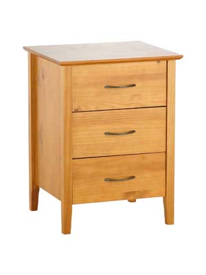 SHAKER STYLE 3 DRAWER BEDSIDE