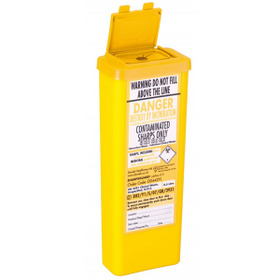Unbranded Sharpsafe Bin 0.5Ltr Sharpsguard With Yellow Lid
