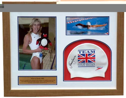Unbranded Sharron Davies and#8211; Signed and framed collection of memorabilia