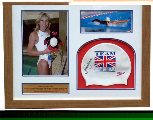 Unbranded Sharron Davies and#8211; Signed and framed collection of memorabilia