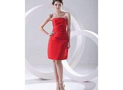 Unbranded Sheath Strapless Backless Asymmetrical Pleat