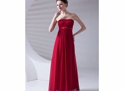 Unbranded Sheath Strapless Empire Pleat Draped