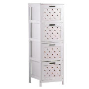 Unbranded Sheringham White Wood 4 Draw Tower Cabinet