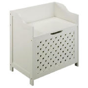 Unbranded Sheringham White Wood Weave Storage Seat