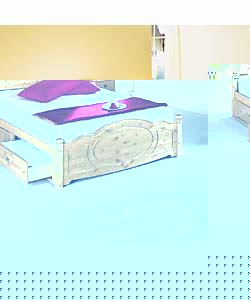 Unbranded Sherington Pine King Size Bed/Tufted Mattress - 2 Drawers