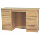 Sherwood oak 6 drawer kneehole dressing table