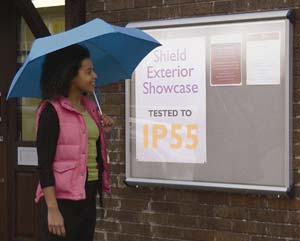 Unbranded Shield exterior showcase noticeboards