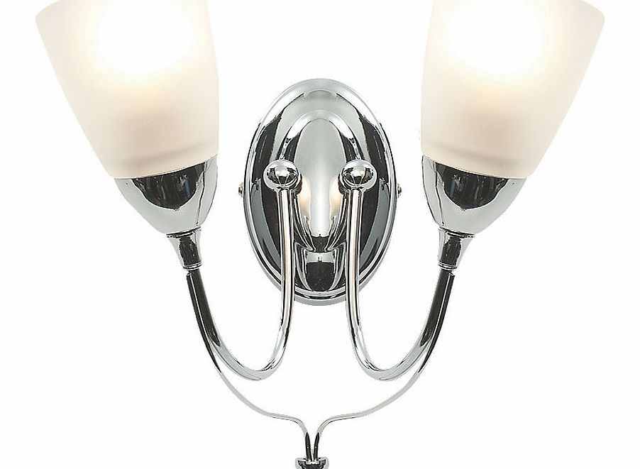 Unbranded Shinto 2-Lamp Wall Light Chrome 60W 50140