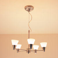 Shiraz Five Light Pendant Satin Chrome Finish
