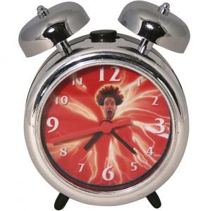This shocking alarm clock gives a mild electric shock when you switch it off.  Not suitable for