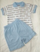 Shorts and Polo Shirt- Pale Blue - 0/3 mths