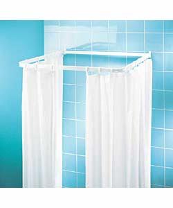 Unbranded Shower Frame and Curtain Set