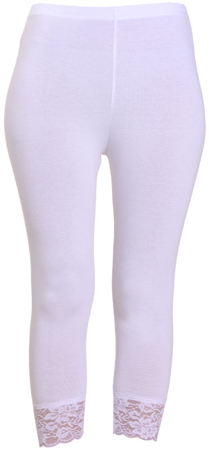 Unbranded Siani cropped lace trim leggings