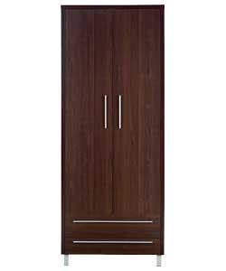 Sicilia 2-Door Robe with 2 drawers - Dark Maple