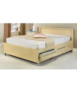 Unbranded Sicilia Maple Double Bed with Luxury Firm Mattress