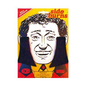 Elvis wannabe or 1970s star? Self adhesive side burns to match any 70s wig.