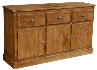 RUSTIC SIDEBOARD MADE FROM AS ITS NAME SUGGESTS REAL WOODEN PLANKS AND HAND FINISHED IN AN ANTIQUE W