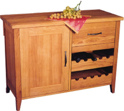 This charming oak sideboard with 10 space wine rack can be sold with our Wealden Dresser top or as