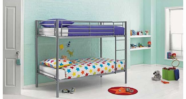 Ideal for growing families or as an extra bed for when friends come to stay. the simple design of the Sidney bunk bed is both durable and modern. This option has a sleek metallic design in silver and is a practical choice for the modern home. The onl