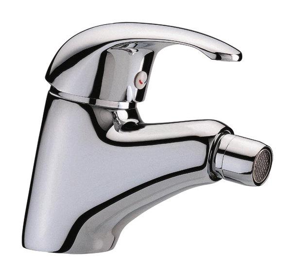 Bidet mixer with curved Siena lever. Suitable for
