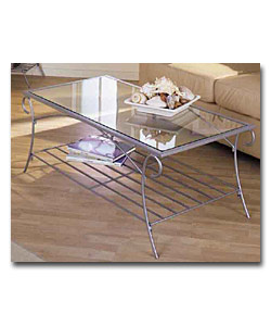 Sienna Silver/Glass Coffee Table
