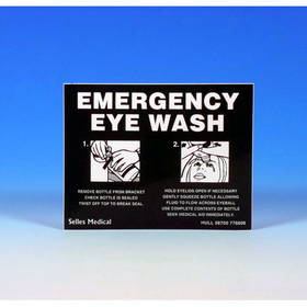 Unbranded Sign Emergency Eye Wash 155 x 120mm Adhesive