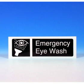 Unbranded Sign Emergency Eyewash 300 x 100mm Adhesive