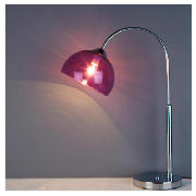 Unbranded Signa Glass Bobble Arc Table lamp Plum