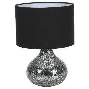 Unbranded Signa Mosaic Black Silver table lamp small