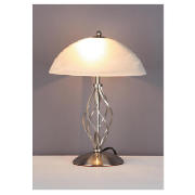 Unbranded Signa Twisted satin Nickel Table Lamp