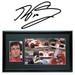 Signed Alain Prost Framed Photographic Set