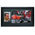 Signed Eddie Irvine framed photographic set