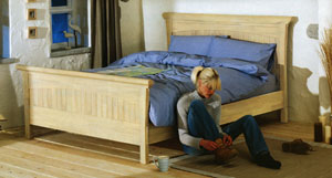 Silentnight- Coral- 4FT 6" Double Wooden Bedstead