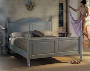 Silentnight- Ember Blue- 4FT 6" Double Wooden Bedstead with Miracoil Mattress