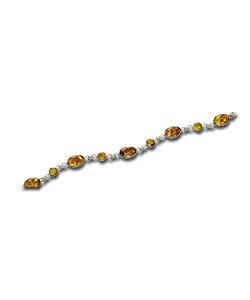 Silver Amber Bracelet