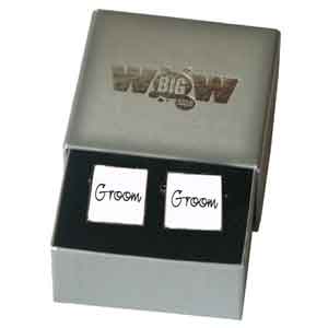 Silver Card Cufflink Case