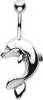Silver Dolphin Navel Bar