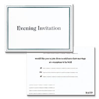 silver evening invitations