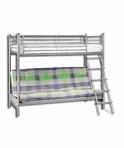 Silver Futon and Green/Lilac