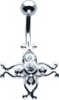 Silver Gaelic Star Navel Bar
