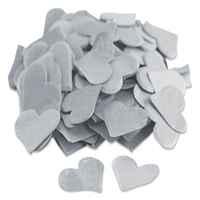 silver heart paper confetti