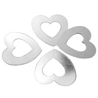 silver hollow heart metallic confetti