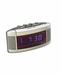 Silver LED Alarm Clock